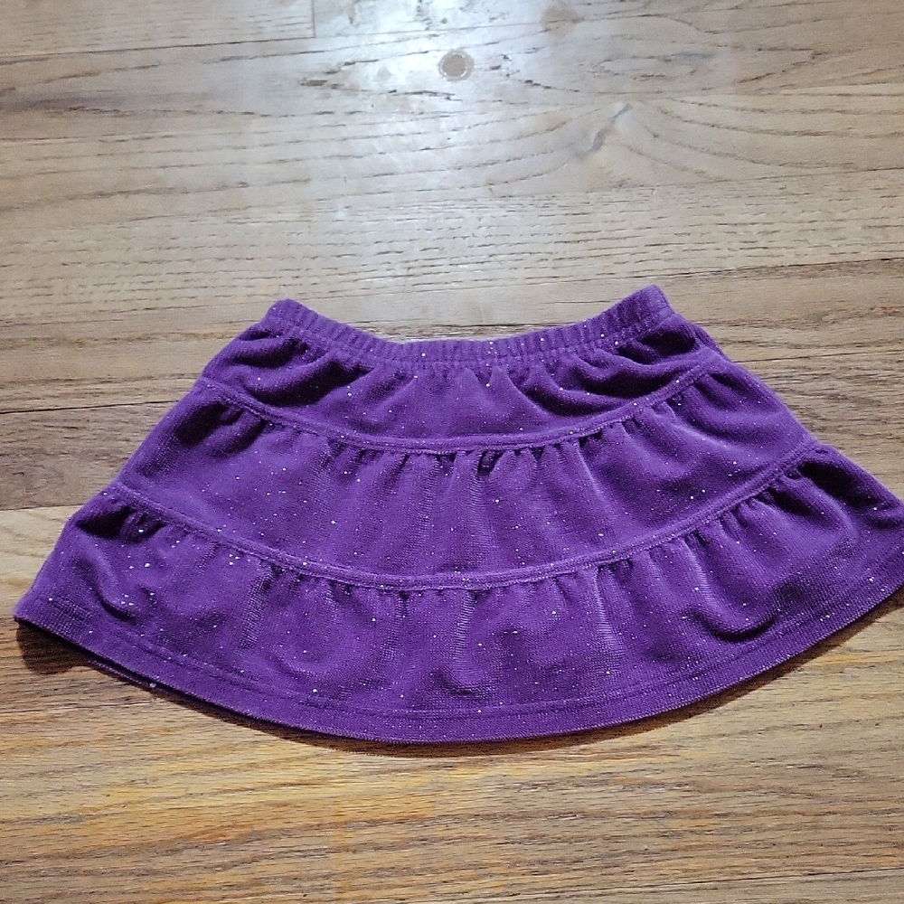Kidskorner Sz 3T Purple Tiered Sparkle Skirt
